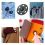20 Ensembles Pression a Coudre, 21 mm Bouton Pression en Métal, Coudre des Boutons, Fermetures à Pression Bouton pour DIY, Sac à