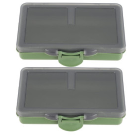 Boîte de Matériel de Pêche 2 Pièces Organisateur de Boîte à Compartiments Multiples pour le Stockage de Gadget D'appât de Croche