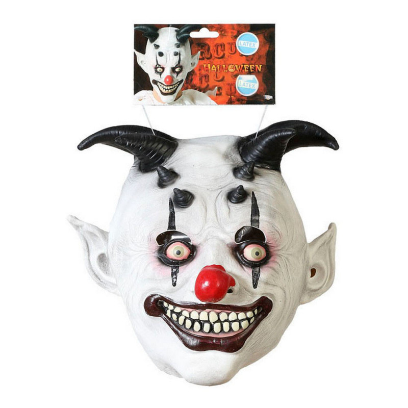 Image secondaire de Masque Halloween Clown Maléfique Blanc