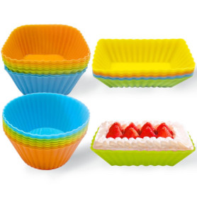 24 pièces moule silicone air fryer，moule air fryer，moule muffin air fryer，moules à pâtisserie，moule gateau air fryer，moule muffi