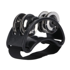 Tambourin Shaker, Accompagnement de Guitare Percussion Batterie en Métal Jingle Bell Accessoires Instrument de Musique Facile à 