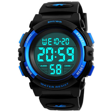 BHGWR Montres numériques pour garçons, Digitale Montre étanche Sport pour Enfants 5ATM avec Alarm/minuterie/EL, Montre numérique