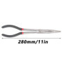 Fafeicy Pince à bec long, 280mm/11po, Pince À Bec Effilé, Ergonomique, Acier à outils + plastique