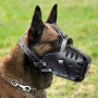 Muselière pour Chien Berger Allemand Malinois, Protège-Dents en Cuir pour Mordre, Mâcher, Mâcher, Respirant, Réglable pour Chien