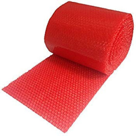 Diamond Packaging 1 rouleau de papier bulle antistatique rouge. Dimensions : 500 mm x 25 m.