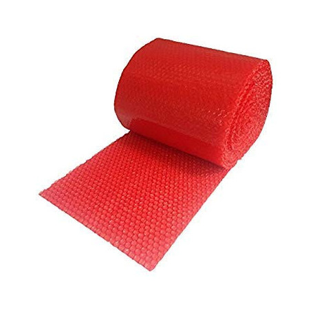 Diamond Packaging 1 rouleau de papier bulle antistatique rouge. Dimensions : 500 mm x 25 m.