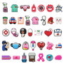 ZGDEIWGF Lot de 36 Accessoires pour Chaussures Médicales, Clips, Épingles, Broches d'Insigne, Pendentifs - Taille Unique, Polych