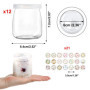BBWELL Pots Yaourts avec Couvercle 150 ml [Lot de 12] - Petits Pots en Verre,Petit Pot en Verre pour Confiture - Bocaux à desser