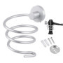 Porte Sèche Cheveux Support,Porte Sèche Cheveux Forme de Spirale,Support sèche Cheveux,Mural en Aluminium Support de Câble pour 