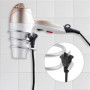Porte Sèche Cheveux Support,Porte Sèche Cheveux Forme de Spirale,Support sèche Cheveux,Mural en Aluminium Support de Câble pour 