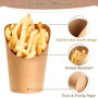 JCAKES Lot de 50 gobelets en papier kraft, gobelets à charcuterie, sacs à frites, sacs à gobelet, bols à frites, bols à frite, g