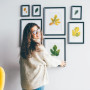 12 Pièces Crochets Autocollants, Supports de Fixations pour Photos et Miroirs, Crochet de Suspension sans Perçage pour Accrocher