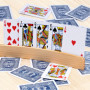 PlsMupn 2 Pièces Porte-Cartes à Jouer en Bois, Porte Cartes à Jouer au Design Incurvé, Porte Carte Enfant Lot de 2 Porte-Cartes 