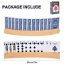 PlsMupn 2 Pièces Porte-Cartes à Jouer en Bois, Porte Cartes à Jouer au Design Incurvé, Porte Carte Enfant Lot de 2 Porte-Cartes 