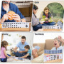 PlsMupn 2 Pièces Porte-Cartes à Jouer en Bois, Porte Cartes à Jouer au Design Incurvé, Porte Carte Enfant Lot de 2 Porte-Cartes 