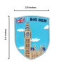 A-ONE Lot de 2 badges Big Ben de Londres + bouton de drapeau de l'Angleterre - Patch souvenir de voyage - Accessoire de décorati