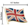 A-ONE Lot de 2 badges Big Ben de Londres + bouton de drapeau de l'Angleterre - Patch souvenir de voyage - Accessoire de décorati