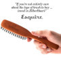 ZilberHaar - Brosse Cheveux & Barbe Long - 100% Poils Véritable de Sanglier Rigide de 1ere Coupe - Soin du Visage Hommes Compati