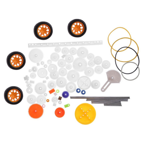 Walfront Jeu d'Engrenages à Vis sans Fin en Plastique, Ensemble d'Arbre en Plastique d'Assemblée pour le Robot, Jouet, Voitures 