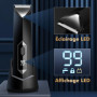 Singphere Tondeuse Corps Homme, Tondeuse intime homme pour 4 parties intimes avec lumière LED et écran, Rasoir intime avec peign