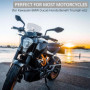 Justech Pare-Brise de Moto Clip Réglable sur Déflecteur de Vent de Spoiler d'Extension de Pare-Brise pour Moto-Fumée