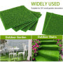 aeathu 10 Pièces Herbe de Mousse Miniature, 15 X 15 cm Tapis de Pelouse Verte Artificielle, Réutilisable Gazon Artificiel Réalis
