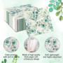 80 Serviettes En Papier D'eucalyptus Jetables Pour Mariage, Serviette De Table Papier Décoration De Table De Mariage, Vert Vinta