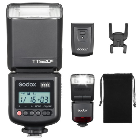 Godox TT520III Flash pour Appareil Photo, GN33 Flash avec émetteur sans Fil RT-16, Modes S1/S2, 8 Niveaux de Puissance, Design S