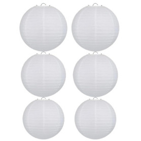 ZYEKIU 6 Pièces Abat Jour Papier Lampe Papier Abat Jour Lanterne Rond En Forme de Boule Lampions Classiques pour Jardin, Mariage