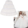 YYKSYDPT Crinolina Jupon pour fille avec 3 cercles Jupes Accessoires Cordon de serrage Doublure à la taille réglable Blanc 55 cm
