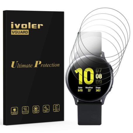 VGUARD [Pack de 6] Protection écran pour Garmin Vivoactive 6 / Garmin Vivoactive 5 / Samsung Galaxy Watch Active 2 40 mm/Galaxy 