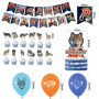 Deco Anniversaire Loup Anniversaire Décorations Loup Ballons Anniversaire Loup Décorations Gâteaux Wolf Bannière Anniversaire Wo