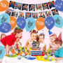 Deco Anniversaire Loup Anniversaire Décorations Loup Ballons Anniversaire Loup Décorations Gâteaux Wolf Bannière Anniversaire Wo
