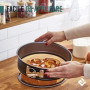 ProjectFont Moule à gâteau avec fermeture éclair pour gâteaux - 3 tailles (23 cm - 18 cm - 11 cm) - Moule à gâteaux antiadhésif 