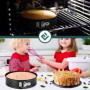 ProjectFont Moule à gâteau avec fermeture éclair pour gâteaux - 3 tailles (23 cm - 18 cm - 11 cm) - Moule à gâteaux antiadhésif 