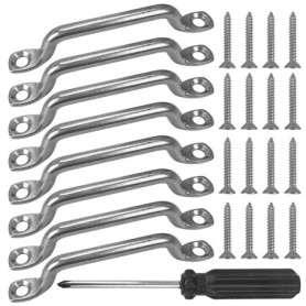 Oeil de Coussin Supérieur de Bateau,8 Pièces Bateau Dessus Pad Oeil Kayak Pont Boucles en Acier Inoxydable Coussin Supérieur de 