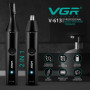 VGR Tondeuse Nez et Oreille 2 en 1 pour Homme - Fixation Sourcils/Corps - Étanchéité IPX5 - Batterie rechargeable de 150 min - É