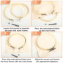 Lot de 6 tambours à broder en bambou – cercle broderie rond réglable en bois lisse, idéal pour DIY, déco et point de croix – tam