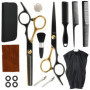 Lot de 16 paires de ciseaux de coiffeur et ciseaux à effiler en acier 440C - Ciseaux de coiffure professionnels de 6,7" - Access