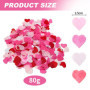 HDGSAFD Confettis en Forme De Cœur, 80G, Décoration De Table pour Mariage, Fête De Mariage, Saint-Valentin