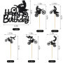 Inserts De Gâteau sur Le Thème De La Moto, Décorations De Gâteaux, Inserts De Gâteaux Personnalisés Et Créatifs, Accessoires De 