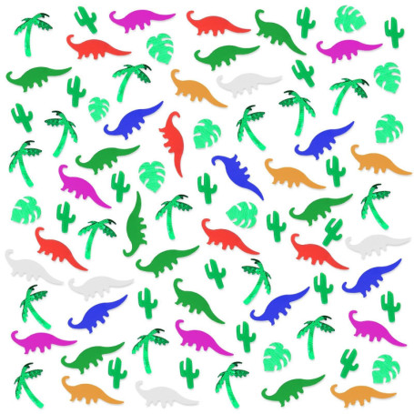 UDNFHL Confettis 60G, Confettis Créatifs Saupoudrés, Cactus De Dinosaure Quitte De Noix De Coco, Décoration De Table À Manger, D