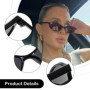 UDNFHL 2 Morceaux De Lunettes Ovales, Lunettes De Soleil Rétro, Fournitures De Crème Solaire Extérieure, Lunettes De Soleil À La