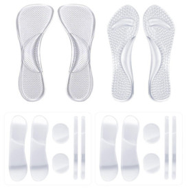 CHROMACRAFT 2 Paires De Chaussures À Talons Hauts, Semelles Intérieures En Silicone Et 2 Patchs Anti-Usure Trois En Un, Semelles