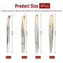 4 Morceaux De Pincettes En Acier Inoxydable, Outils De Coupe Des Sourcils, Pincettes Multifonctionnelles, Outils De Serrage, Out