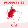 2 Morceaux De Bande De Cheveux En Plumes, Bande De Cheveux Rétro, Accessoires De Cheveux Élés Pour Les Femmes, Accessoires De Vê