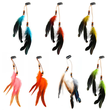 7 Morceaux D'Accessoires De Cheveux En Plumes, Accessoires De Cheveux Rétro, Accessoires De Cheveux Boho, Accessoires De Cheveux