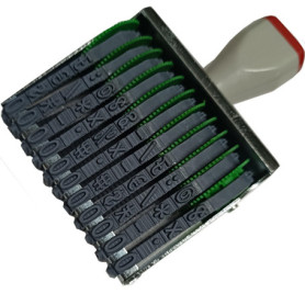 zeng 11 Chiffres Numéro Tampon Bureau,Format d'impression 67 x 7 mm en caoutchouc bandes 0–9 Chiffres bureau numéroteur automati