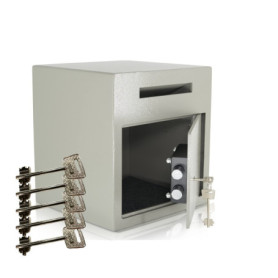 Coffre-Fort de Dépôt | Fente d'insertio | Niveau de sécurité A | 5 clés | Serrure à clés