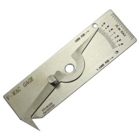 RIVERWELD V-WAC Jauge Soudure Unique à Filetage Acier Inox - Contrôle Sous-coupes, Hauteur Couronne, Porosité & Défauts - Inspec